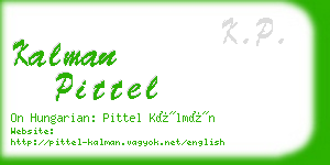 kalman pittel business card